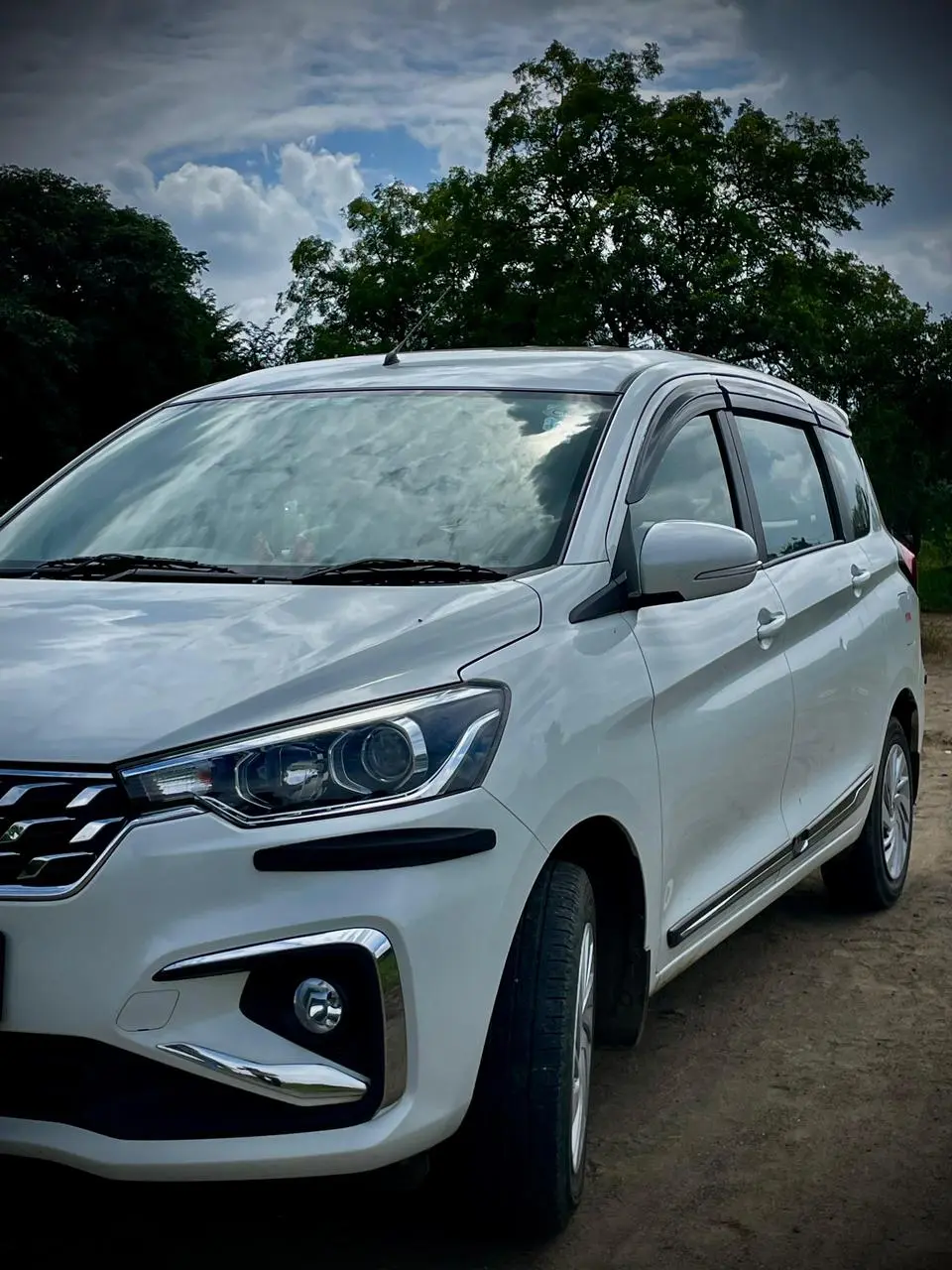 Close view of Maruti Ertiga cab by Kadam Tours and Travels in Pune for comfortable travel